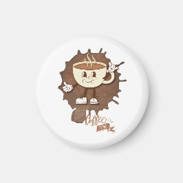 Íman **Coffee Time – Cute Smiling Cup Steam 