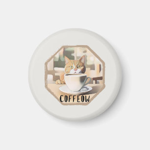 Íman Coffeow Ocupado Gato Bonito