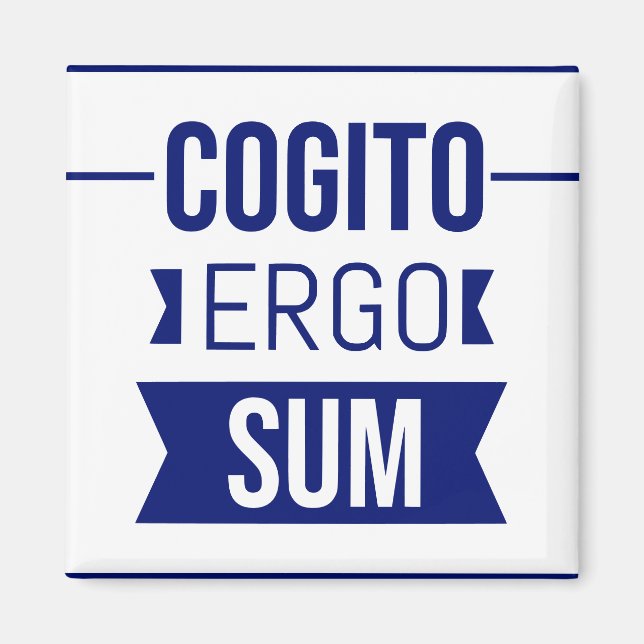 Íman Cogito ergo sum - Frase latina (Frente)