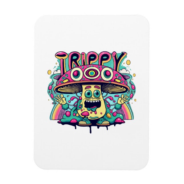 Íman Cogumelo Trippy Feliz (Vertical)