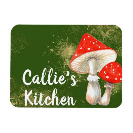 Íman Cogumelos em Aquarela Cozinha Personalizada  