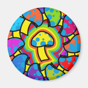 Íman Cogumelos mágicos coloridos