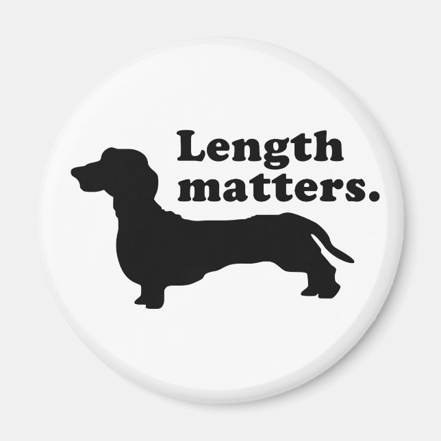 Íman "Coisas de Comprimento" (Dachshund) (Frente)
