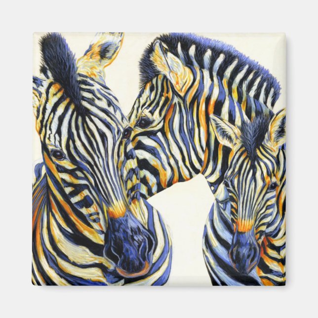 Íman Coisas Selvagens - Zebras Vibrantes (Frente)