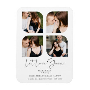 Íman Colagem Chic Clage 4 Fotografias Negra