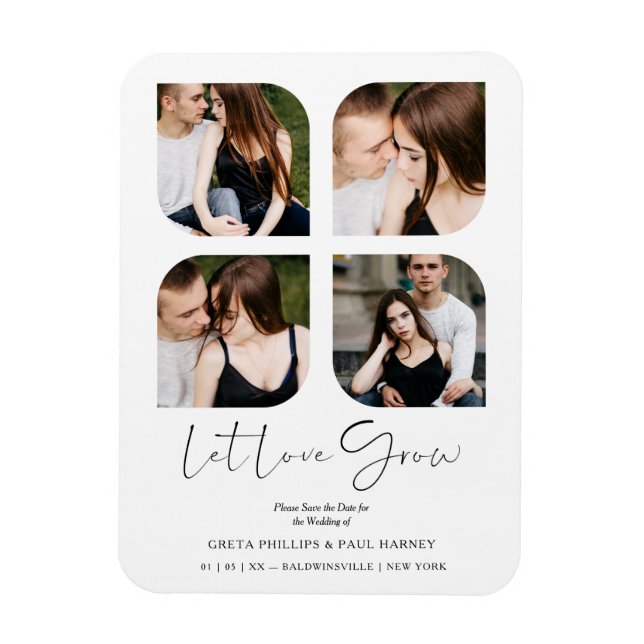 Íman Colagem Chic Clage 4 Fotografias Negra (Vertical)