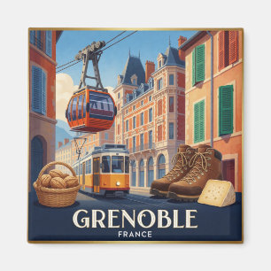 Íman Colagem da Cidade Turística de Grenoble França