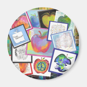 Íman Colagem de Apple da arte
