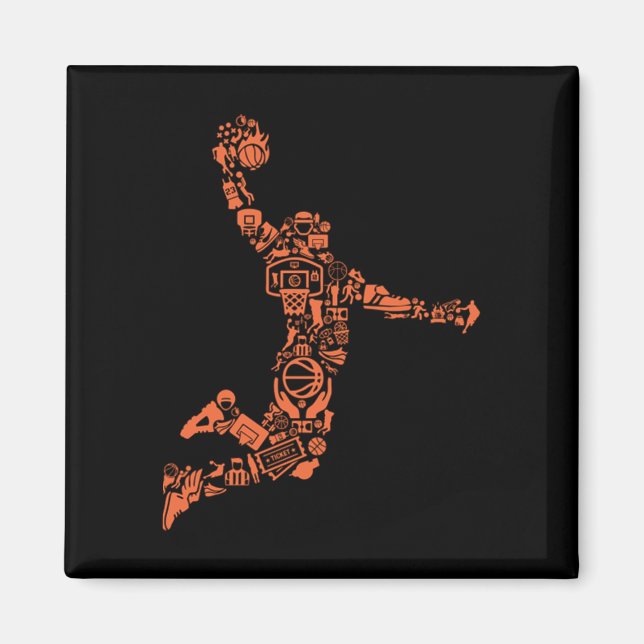 Íman Colagem de Basquete (Frente)