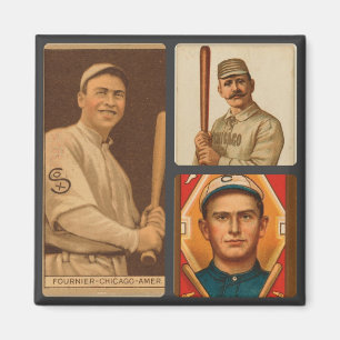 Íman Colagem de Cartões Brancos de Baseball em Sox Bran