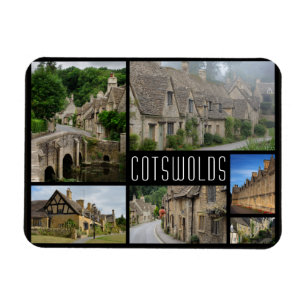 Íman Colagem de cidades de Cotswolds foto de viagem