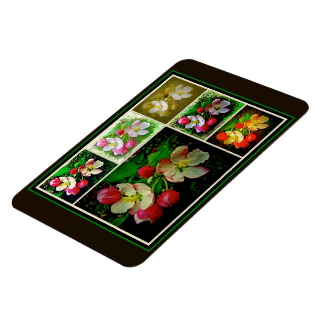 Íman Colagem de Flores de Maçã - Foto Digital Avançada (Left Side)