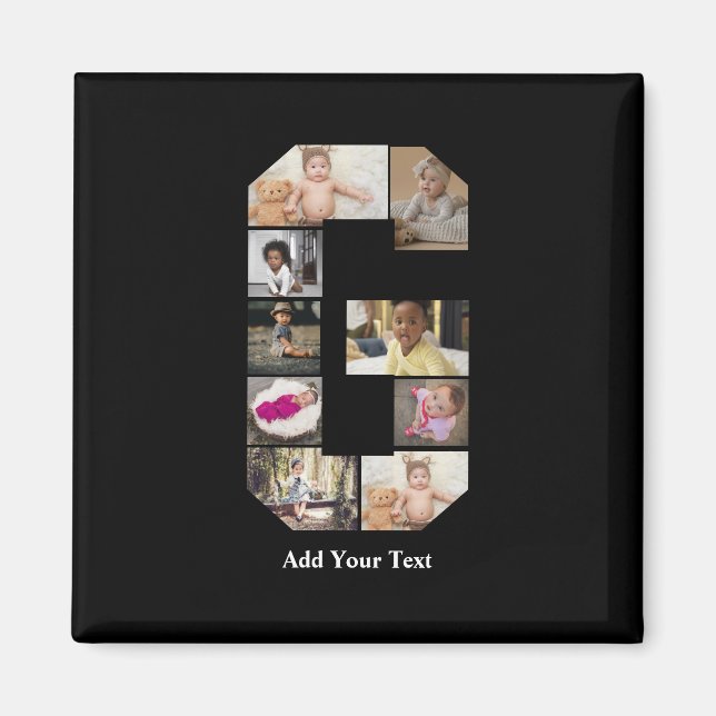 Íman Colagem de Fotografias com design Letra G (Frente)