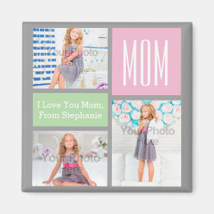 Íman Colagem de Fotografias de Dia de as mães Personali