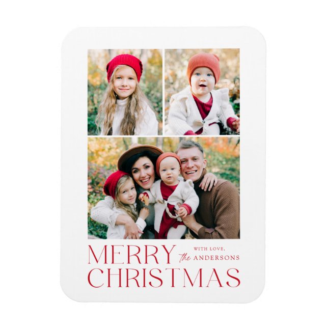 Íman Colagem de Fotografias de Natal Moderno 3 (Vertical)