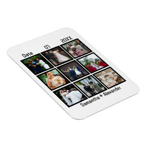 Íman Colagem de Fotografias do Aniversário de Casamento