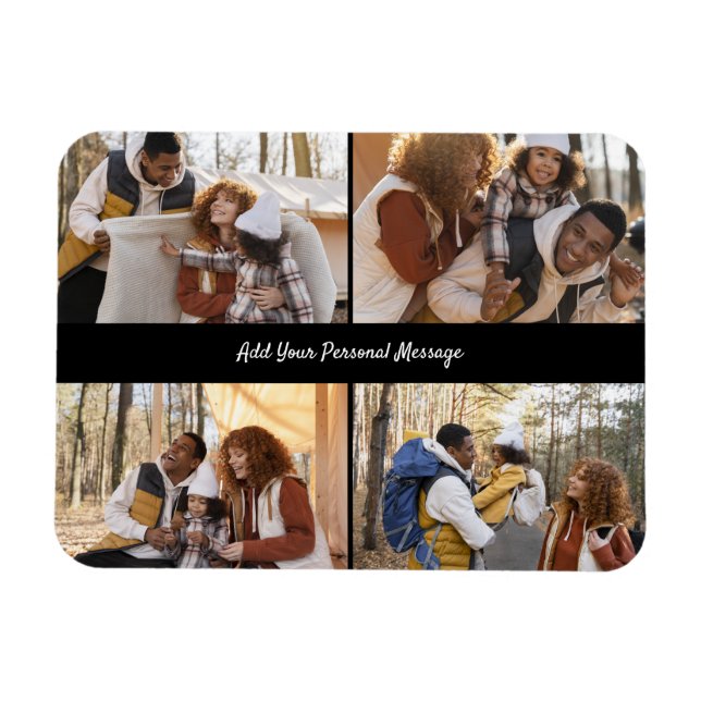 Íman Colagem de Fotografias do Design 4 (Horizontal)