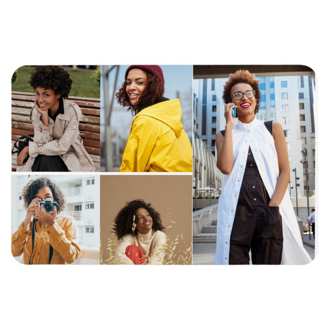 Íman Colagem de Fotografias do Design 5 (Horizontal)