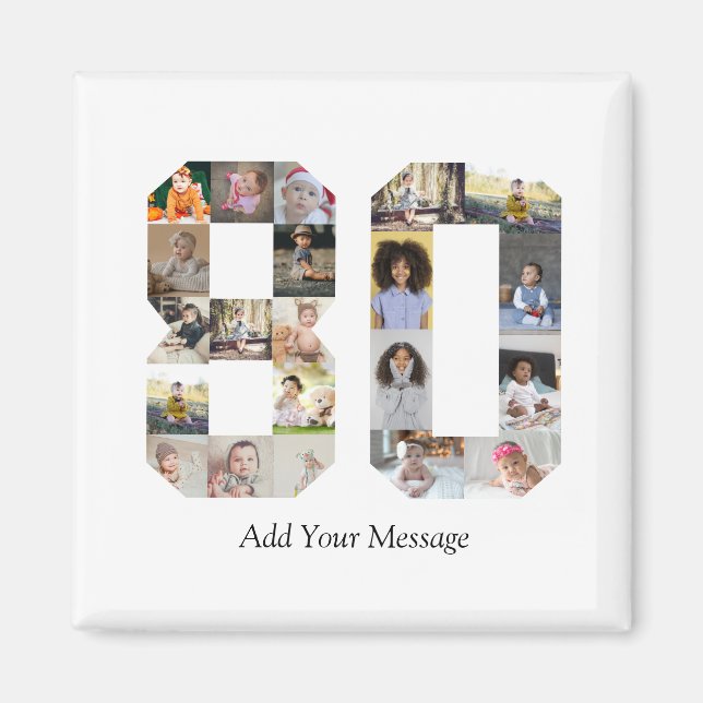 Íman Colagem de Fotografias Número 80 (Frente)