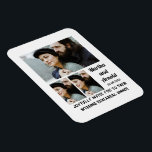 Íman Colagem de Fotografias personalizada do Janto de E<br><div class="desc">Janto de Ensaio de Casamento Convite 3 Colagem de Fotografias personalizada. Faça um convite de casamento único com suas fotos e mude os nomes e a data usando esta modelo para o casamento.</div>