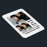 Íman Colagem de Fotografias personalizada do Janto de E<br><div class="desc">Janto de Ensaio de Casamento Convite 3 Colagem de Fotografias personalizada. Faça um convite de casamento único com suas fotos e mude os nomes e a data usando esta modelo para o casamento.</div>