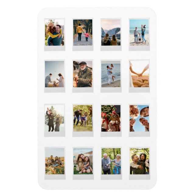 Íman Colagem de Fotografias Personalizada Instant Film  (Vertical)