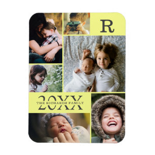 Íman Colagem de Fotos 6 da Família de Blocos de Cor Ama