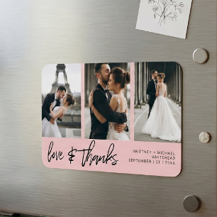 Íman Colagem de Fotos Agradecimento Amor Letra Manual R