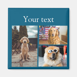 Íman Colagem de fotos com nome simples e colorido de an