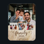 Íman Colagem de Fotos da Família 4<br><div class="desc">Dia de os pais de fotos da família 4 com dois Pais</div>