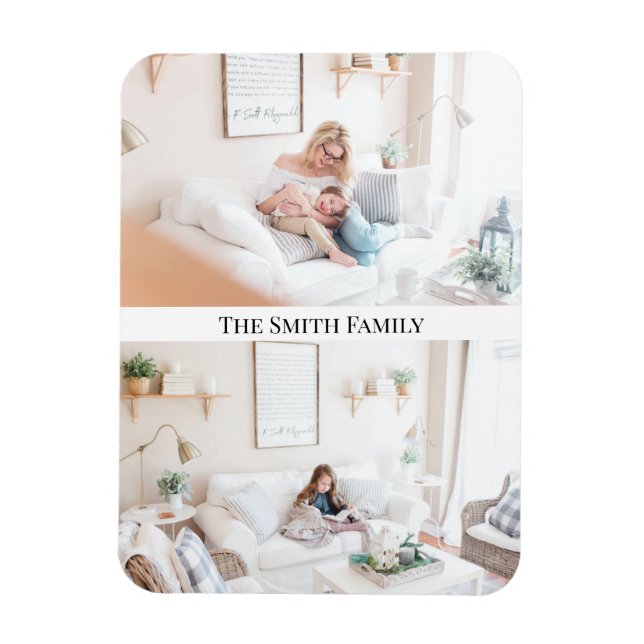 Íman Colagem de Fotos da Família Moderna 2| Design (Vertical)