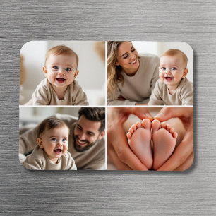 Íman Colagem de Fotos de Bebê Quadrada para Instagram