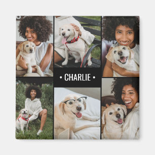 Íman Colagem de Fotos de Cachorro Monogramada