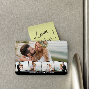 Íman Colagem de Fotos de Casamento Faixa de Fotos em Zi