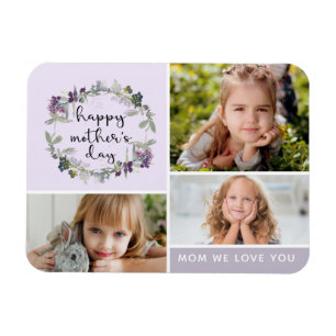 Íman Colagem de Fotos de Dia de as mães Floral