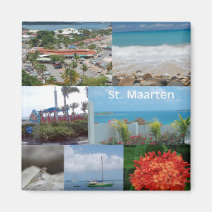 Íman Colagem de Fotos do Santo Sint Maarten