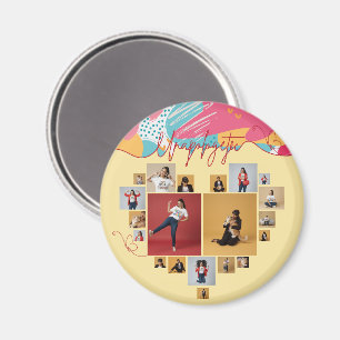 Íman Colagem de Fotos Feminina Personalizada e Sem Desc