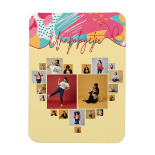 Íman Colagem de Fotos Femininas Personalizadas e Sem De
