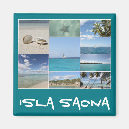 Íman Colagem de Fotos Isla Saona do Caribe Cênico