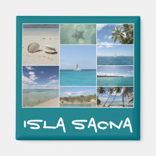 Íman Colagem de Fotos Isla Saona do Caribe Cênico