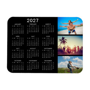 Íman Colagem de Fotos Memoráveis Personalizada Calendár