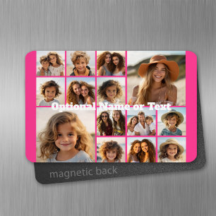 Íman Colagem de Fotos no Instagram - Até 14 fotos Rosa