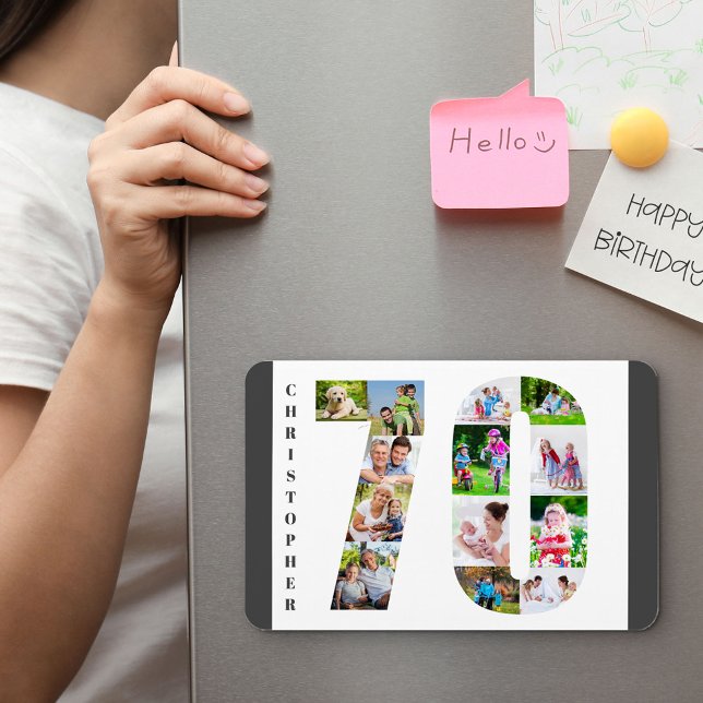 Íman Colagem de Fotos no Número 70 - Aniversário de 70 (Criador carregado)