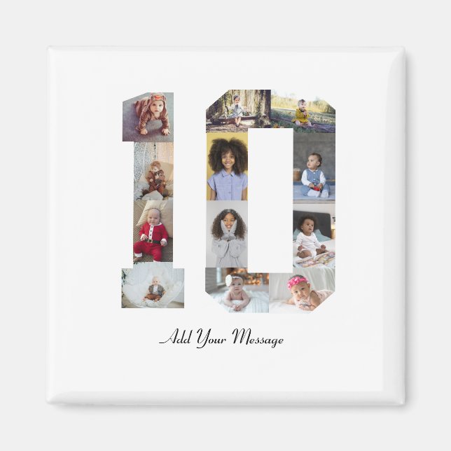 Íman Colagem de Fotos Número 10 (Frente)