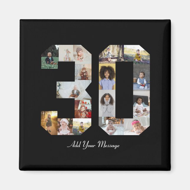 Íman Colagem de Fotos Número 30 (Frente)