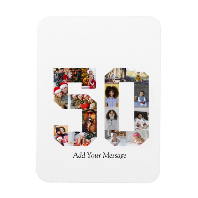 Íman Colagem de Fotos Número 50 (Vertical)