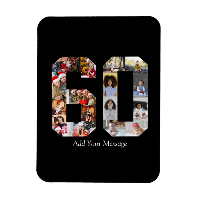 Íman Colagem de Fotos Número 60 (Vertical)