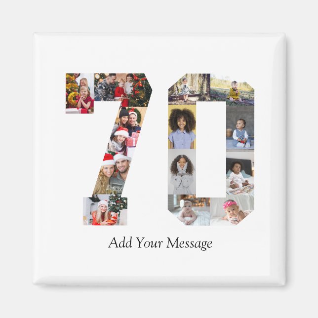 Íman Colagem de Fotos Número 70 (Frente)