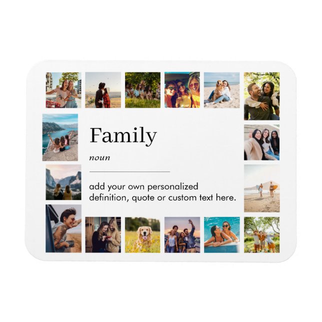 Íman Colagem de Fotos Personalizada 16 (Horizontal)