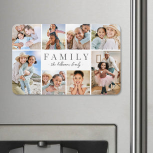 Íman Colagem de Fotos Personalizadas com Nome da Famíli